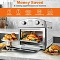 thumbnail image 4 of Plum Chef 13QT Air Fryer Toaster Oven Combo, Compact Stainless Steel Countertop Oven for 1-3 People, 1500W with Oil-Free Cooking, Easy to Clean, Space Saving, Sliver, 4 of 11