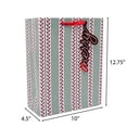 thumbnail image 2 of Large Holiday Stripe Multi-Color Gift Bag, 1 Count (10" x 4.5" x 12.75") by Holiday Time, 2 of 4