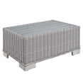 thumbnail image 2 of Modway Conway 32" Outdoor Patio Wicker Rattan Coffee Table in Light Gray, 2 of 8