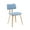 Light Blue, variant on Jaguar Mid-Century Modern Kitchen Dining Table Accent Chair in Walnut Wood and Charcoal Fabric