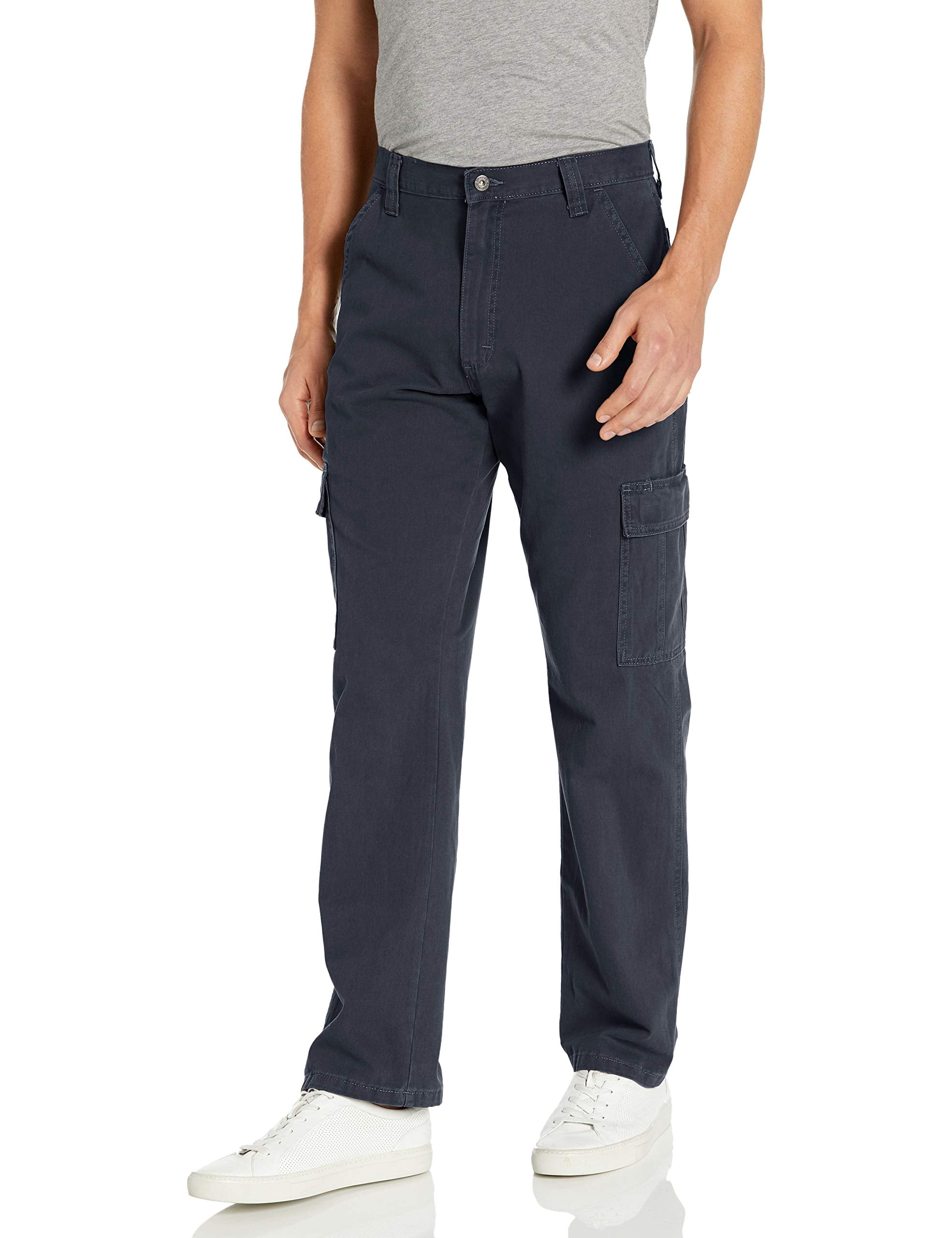 Wrangler Pants - Mens Pants Navy 36x29 Twill Button-Front Cargo 36 ...