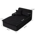 thumbnail image 5 of High-Density Foam Upholstered Sleeper Chair with Reversible Armrests - No Assembly Required Oversized Chaise Bed for Living Room, Movie Nook & Bedroom (Single Size), 5 of 9