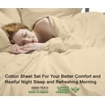 thumbnail image 5 of RUVANTI 100% Cotton Sheets – Twin XL Size Percale Bedding, Cooling & Breathable, Durable with a Crisp, Soft & Comfortable Feel, 16" Deep Pocket, 3-Piece Set, Beige, 5 of 6