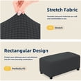 thumbnail image 5 of Reposapiés elástico personalizado duradero de Jacquard de 4 tamaños, cubierta otomana, taburete de almacenamiento plegable, Protector de muebles, funda rectangular, 5 of 5