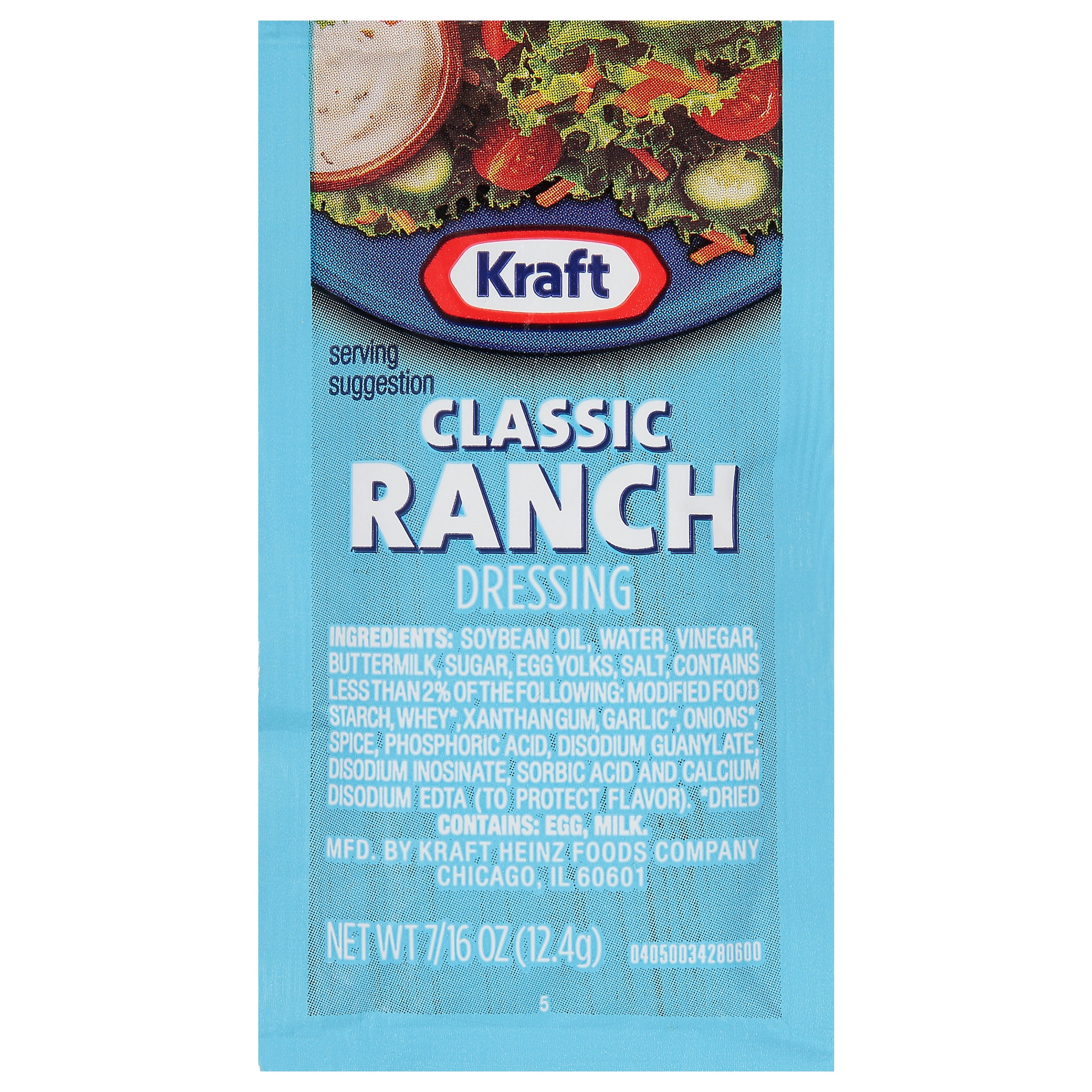 Kraft Single Serve Ranch Salad Dressing, 0.44 oz. Packets (Pack of 200) Kraft Single Serve Ranch Salad Dressing, 0.44 oz. Packets (Pack of 200)