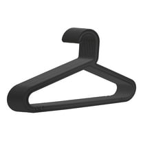 Unique Bargains Plastic Pants Hangers Durable Space Saving Clothes Hangers 10 Pcs Black