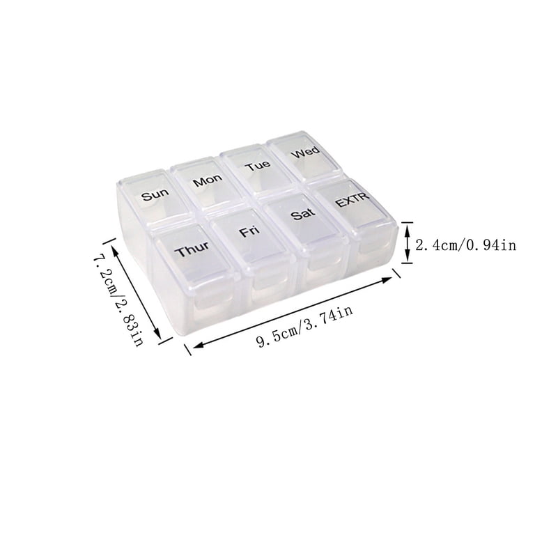 Weekly Travel Organizer 3 Pack for Purse Food Storage Containers ...