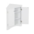 thumbnail image 6 of Tcbosik Floor Corner Cabinet with Doors and Shelves, Freestanding Bathroom Corner Storage Cabinet for Living Room Kitchen, White, 6 of 10