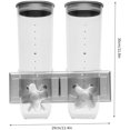 thumbnail image 3 of Wall-mounted Food Dispenser, 3L 2 Buckets Coffee Bean Candy Rice Dispenser, Dry Food Dispenser Cereal Dispenser Grain Storage Dispenser for Home, Kitchen, Countertop, Cutlery Rack (White), 3 of 9