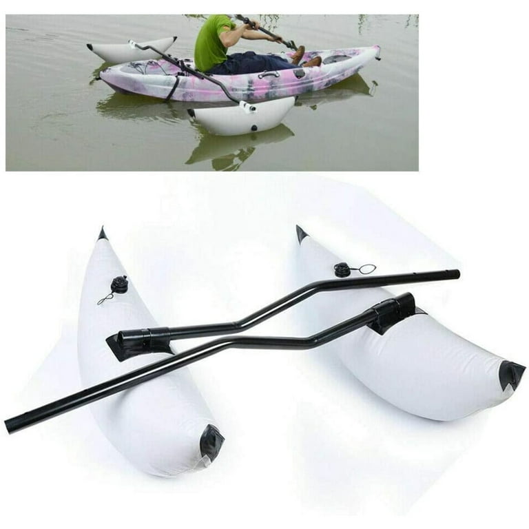 2Pcs Kayak Outrigger PVC Inflatable Outrigger Canoe Boat Fishing Outrigger  Pontoon Fishing Float Stabilizer Kit