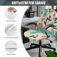 thumbnail image 6 of ZIATUBLES Desk Office Chair Cover Abstract Hippie Geometric Art Printed Washable Soft Computer Chair Cover Anti-Dust Stylish Rotating Chair Slipcovers Protector with Snap Button, S, 6 of 7