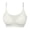 White, variant on MOJOGO Women's Seamless Bras Breathable Side Smooth Wireless Bra with Mesh Cutout Plus Size Push Up Bralette M