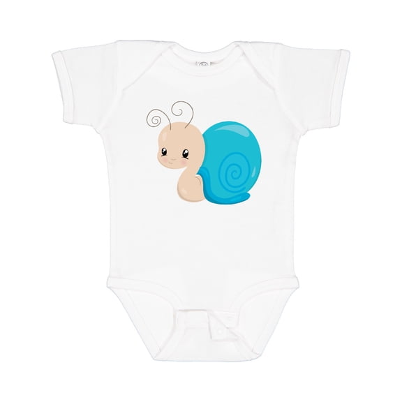 Inktastic Adorable Blue Snail Boys or Girls Baby Bodysuit