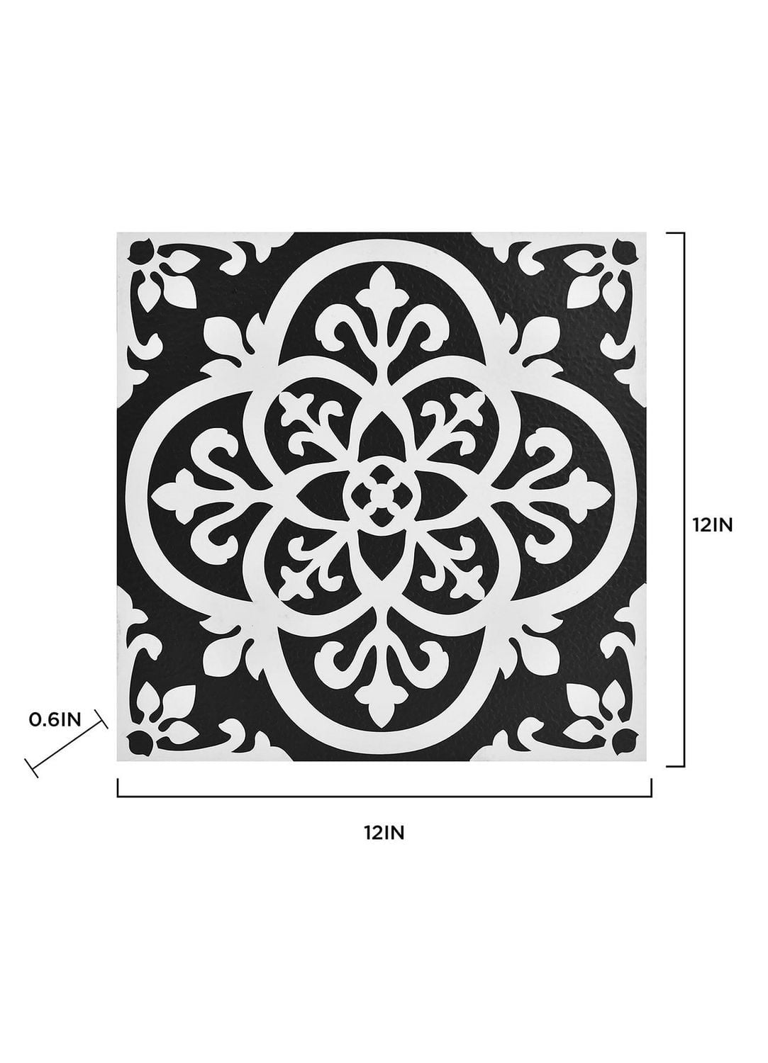 FloorPops Gothic Peel and Stick Floor Tiles Set of 20