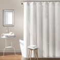 thumbnail image 2 of Lush Decor Night Sky String Thread With Peva Lining Shower Curtain White 2Pc Set 72X72, 2 of 7