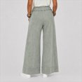 thumbnail image 4 of Sewkxo Womens Casual Wide Leg Sweatpants Acid Wash Elastic Waisted Palazzo Pants Trousers with Pockets,Gray L, 4 of 7