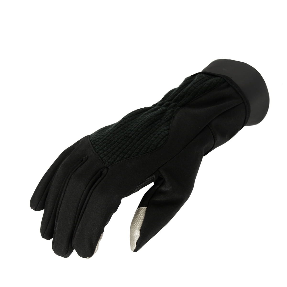Men's Black Softshell Winter Touchscreen Commuter Gloves Large