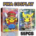 thumbnail image 1 of DIY Flash Pokemon Cards Pikachu Cosplay Luffy Tanjirou One Piece Goku Naruto Eva Frieza Anime Characters English Paper Card Gao Jinjia LED, 1 of 1