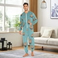 thumbnail image 6 of FORMRS Onesies Pajama for Adults Unisex Hoodie Winter Jumpsuit One Piece Sleepwear, Sizes S-2XL, Cartoon Capybaras, 6 of 7