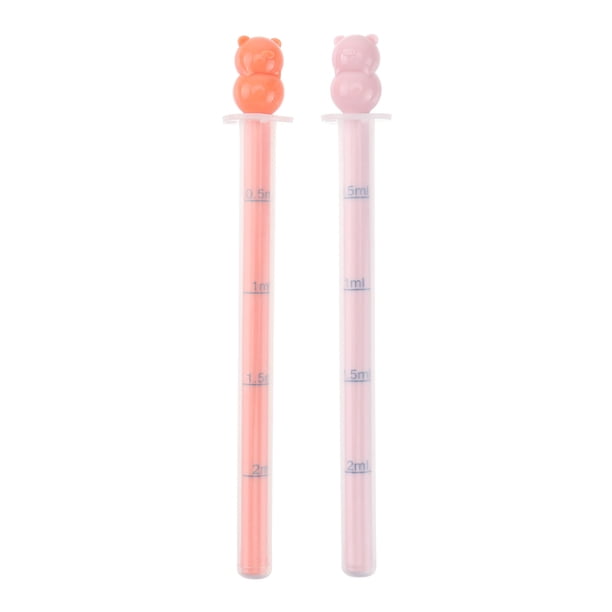 2 piezas de jeringa para bebés, cilindro alimentador de medicamentos, herramienta de alimentación de medicamentos de agua, botella de alimentación de medicamentos a escala (azul, rosa)