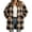 Brown, variant on ZZkhGO Women's Winter Plaid Button‑Front Lapel Velvet Winter Jacket with Side Pockets Mid‑Length Double‑Sided Warm Coat
