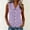 Purple, variant on Rvasteizo Tank Tops for Women Stripe Print Casual Sleeveless Turn Down Doll Collar Slub Linen Button Open Cardigan Light Summer Ladies Camisole