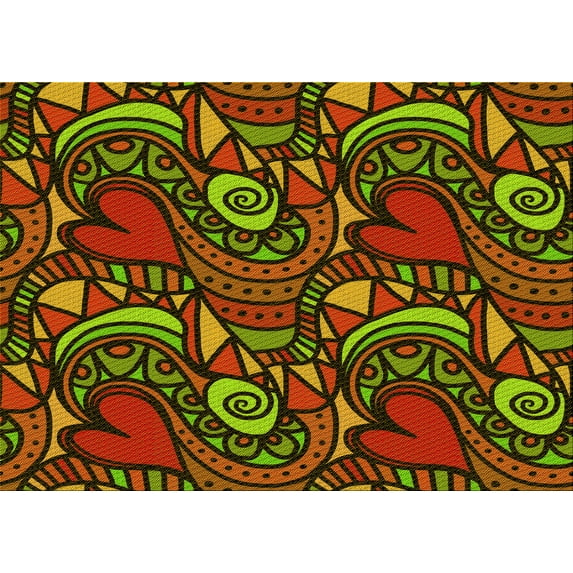 Ahgly Company Machine Washable Indoor Rectangle Transitional Maroon Red Area Rugs, 7' x 10'
