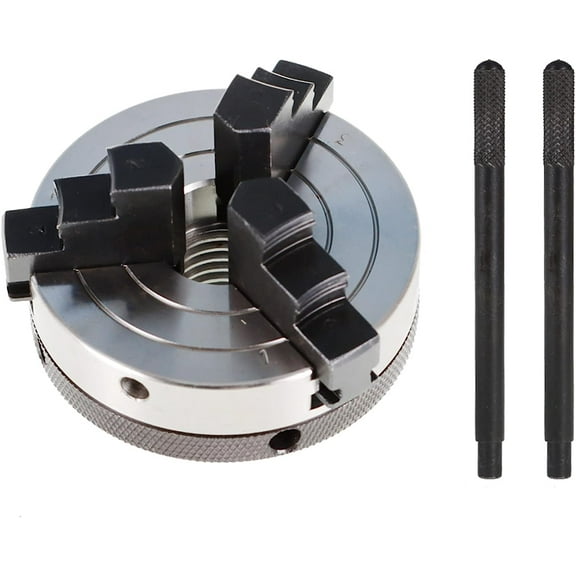 EPOTOOR Lathe Chuck, 3-Inch Woodturning Lathe Chuck, 3-Jaw Wood Lathe Chuck, 1-Inch x 8TPI Lathe Chuck, Woodturning Chuck Jaws, Wood Lathe Accessories for CNC Lathe