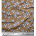 thumbnail image 1 of Soimoi Cotton Poplin Fabric Leaves & Hollyhill Dahlia Floral Print Fabric by the Yard 56 Inch Wide, 1 of 1