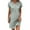 Gray, variant on hotojiny Cotton Linen Dresses for Women Loose Button V Neck Casual T Shirt Dress Solid Rolled Short Sleeve Beach Mini Dresses