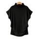 thumbnail image 1 of Cuello alto T-sleeve camiseta de manga corta fábrica de mujeres MABOTO Negro L, 1 of 4
