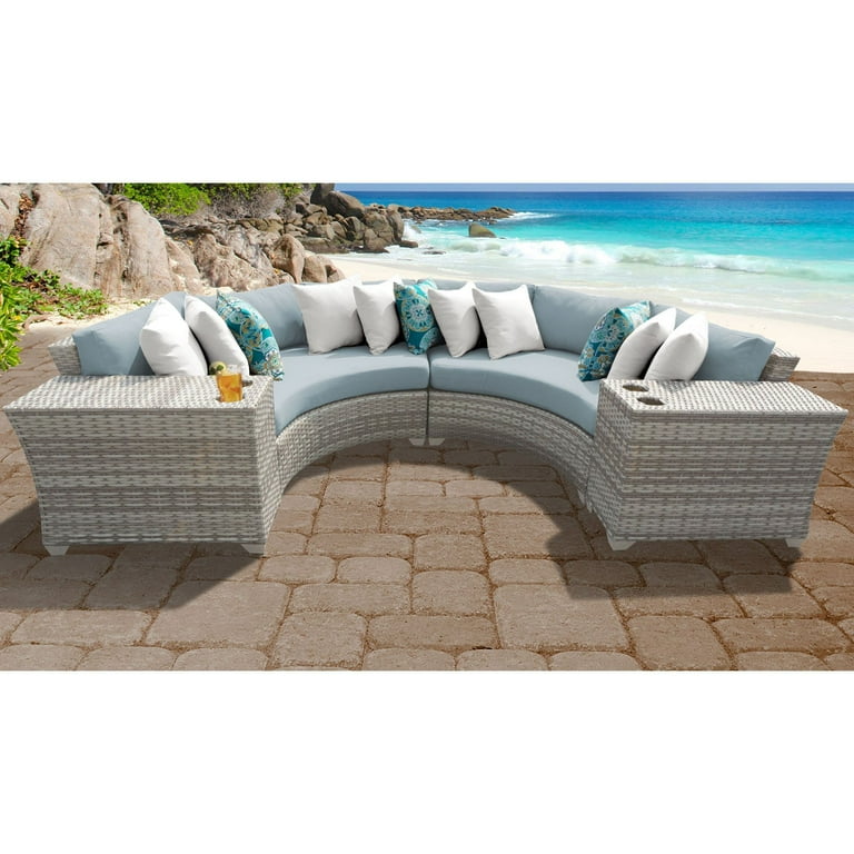 Falmouth 4 outlet piece rattan sectional
