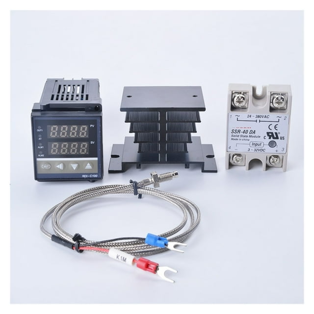 Digital PID Temperature Controller , REX-C100 REX C100 Thermostat + 40DA SSR Relay+ K Thermocouple 1m Probe RKC ,Save Energy