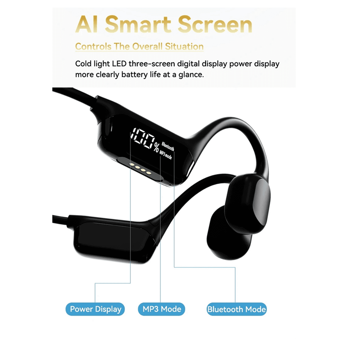 S10 Bluetooth 5.4 Bone Conduction Wireless Headphones