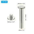 thumbnail image 2 of 24 Sets Chicago Screws, 5x30mm(DxH) Chicago Screws Phillips Binding Post Screw Bolts Leather Rivets 304 Stainless Steel Fasteners for Leather Belt Scrapbook Photo Albums, Silver, 2 of 6