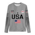 thumbnail image 3 of MEICHEN Lady 250th Special Pattern Round Neck Casual Comfortable Daily Long Sleeved T Shirt, 3 of 6