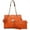 A-Orange, variant on Hobo Handbag Vegan Leather Tote Chain Shoulder Purse for Women Satchel Bag With Matching Clutch