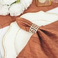 thumbnail image 2 of Efavormart Pack of 5 - Terracotta Accordion Crinkle Taffeta Napkins - Impeccable Metallic Glint - Perfect for Wedding Ceremonies, Birthday, Party, Event, Banquet, Restaurant Tableware - 20"x 20", 2 of 11