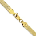 thumbnail image 4 of Auriga 10k Yellow Gold 4mm Silky Herringbone Chain Necklace 16inch for Women, 4 of 6