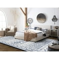 thumbnail image 3 of SAFAVIEH Tulum Ronald Oriental Area Rug, Ivory/Navy, 6'7" x 6'7" Square, 3 of 9