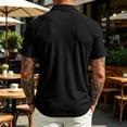 thumbnail image 4 of Uwinwear Men's Polo Shirts Solid color Button-Down Short Sleeve Quick Dry Moisture Wicking Performance Collared Golf Shirt Breathable Casual Wear,Black,S, 4 of 7