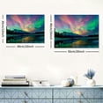thumbnail image 6 of JEUXUS S01950 Wall Art Aurora scenery on Canvas Stretched and Framed Canvas Ready to Hang for Home Decorations Wall Decor 20x16inch, 6 of 6