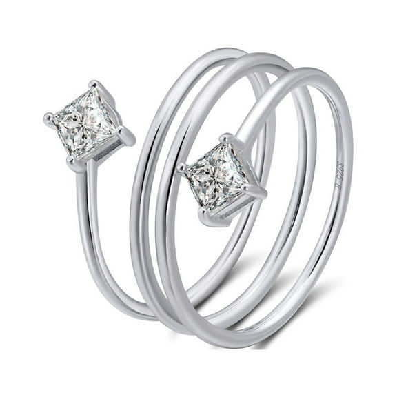 Unique Statement Ring for Women Princess Cz  Sterling Silver Ginger Lyne Collection