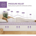 thumbnail image 2 of Bestier 3" Queen Soft Cooling Gel Infused Memory Foam Mattress Topper, Egg Crate Lavender Bed Topper for Back Pain Relief, Pressure Relief, 2 of 6