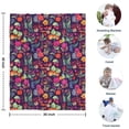 thumbnail image 4 of Pioneer Flower Floral Print Pattern Blanket,Comfortable Soft Lamb Wool Throw Blanket,All Season,Warm Lightweight Blankets for Sofa Bed Couch Living Room Chair,30"x40", 4 of 4