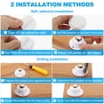 thumbnail image 4 of Uxcell 35 mm Self Adhesive Paste Caster Wheels with Stainless Steel Ball for Appliance Load Capacity 4.4LBS, White 12 Set, 4 of 7