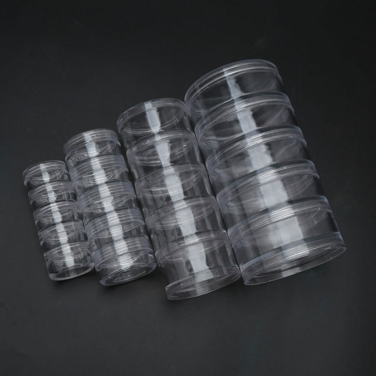 1 Set 5 Layer Cylinder Stackable Bead Containers Plastic Round