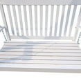 thumbnail image 2 of Patio Furniture Front Porch Swing with Armrests, Wood Bench Swing with Hanging Chains,for Outdoor Patio ,Garden Yard, porch, backyard, or sunroom,Easy to Assemble,white,Outdoor Sofa, 2 of 7