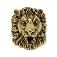 thumbnail image 1 of Pre-Owned Gucci Lion Head Ring, #25, Gold, Size 24, Animal Print, Plated, Aged 398601 I4600..., 1 of 8