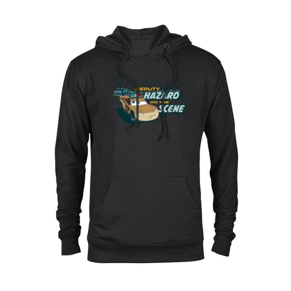 Disney PIXAR Cars on the Road Deputy Hazard on the Scene - Pullover Hoodie for Adults - Customized-Black